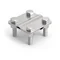 [NI V2A] 4-bolt cross connector 57x57mm; M8x30