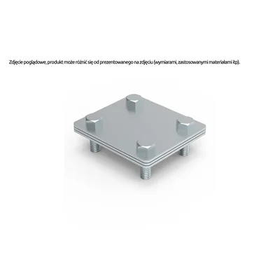 [NI V2A] Złącze uniwersalne bednarka / bednarka 80x70mm