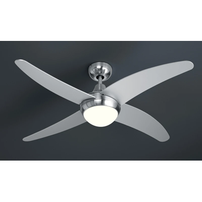 Nickel ceiling lamp with fan