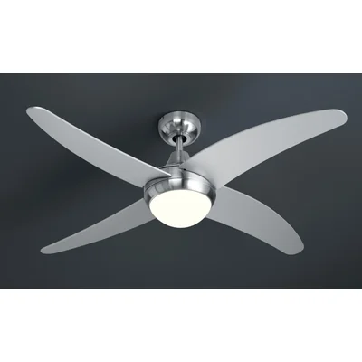 Nickel ceiling lamp with fan