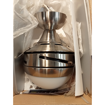 Nickel ceiling lamp with fan