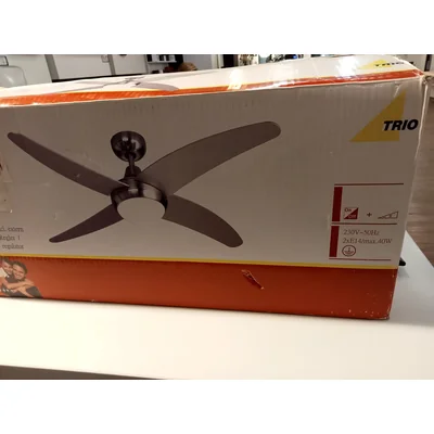 Nickel ceiling lamp with fan