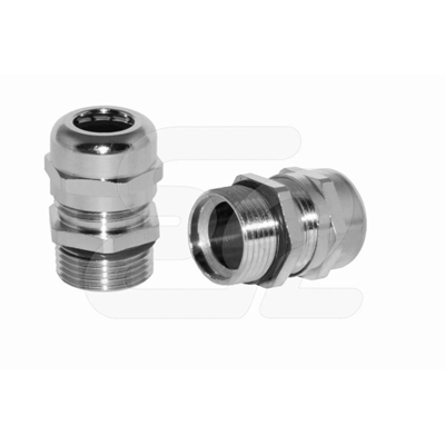 Nickel-plated brass gland with long thread MDW 21HL PG21 IP68