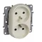 NILOE - 2X2P+Z SOCKET 16 A FOR MULTIPLE FRAME CREAM SCREW TERMINALS WITH SHUTTER