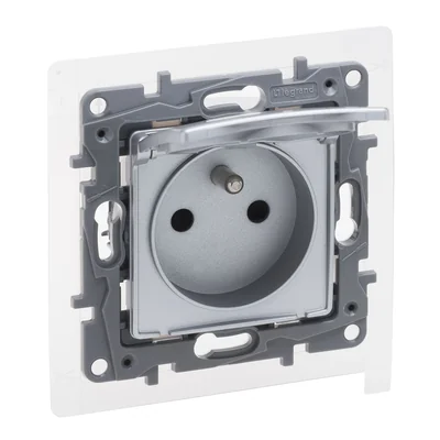 NILOE SELECTION - SOCKET 2P+Z - IP44 16 A - 250 V~ - WITH SHUTTER, ALUMINUM SCREW TERMINALS