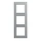 Niloe Step - 3x triple frame - brushed aluminum color