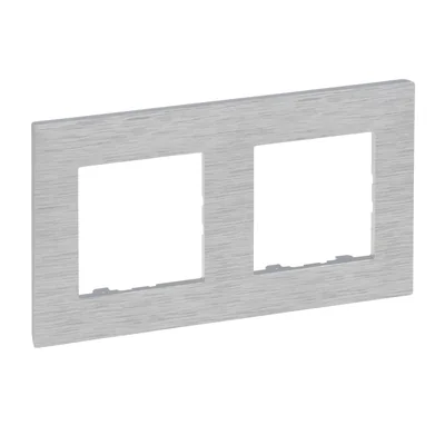 Niloe Step - double frame 2x - brushed aluminum color