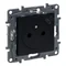 Niloe Step - Prise secteur 2P+Z avec port USB-C intégré, bornes automatiques, avec obturateur - noir