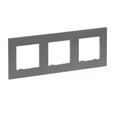 Niloe Step - triple frame 3x - brushed steel color