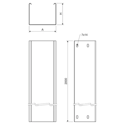 NIXKZN 50X250 IX - кабельний лоток INOX (2/180 м)