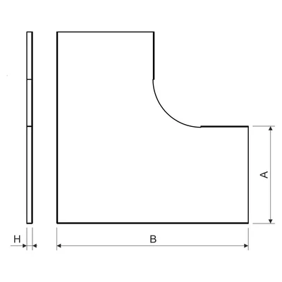 NIXVO 90X250 IX - кришка дуги 90° (1 шт.)