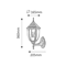 NIZZA Outdoor wall lamp antique gold top