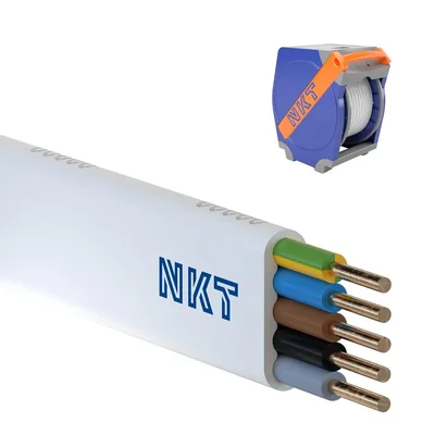 nkt instal YDYpżo 450/750 5x2.5 white Power cable, installation, multicore with PVC isolation