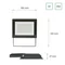 NOCTIS LUX 3 PROIETTORE 50W CW 230V IP65 180x140x27mm NERO