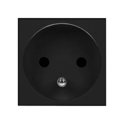 NOEN FR, modular socket 45x45mm 1x2P+Z, type E french, 16A 250V, black