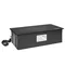 NOEN Furniture cassette recessed into the tabletop with integrated PVC frame for modular sockets 3 x 45x45mm or 6 x 22.5x45mm, 1.5m cable, black