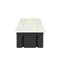 NOEN Furniture cassette recessed into the tabletop with integrated PVC frame for modular sockets 3 x 45x45mm or 6 x 22.5x45mm, 1.5m cable, white