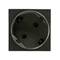 NOEN GS, presa modulare 45x45mm angolata - 45° 1x2P+Z (Schuko), 16A 250V, nera