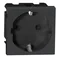 NOEN GS, prise modulaire 45 x 45 mm 1 x 2P + Z (Schuko), 16 A 250 V, noire