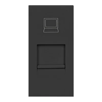 NOEN RJ45, prise modulaire 22,5 x 45 mm RJ45 Cat 5e, noire