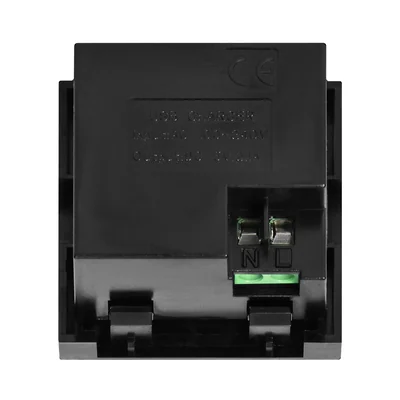 NOEN USB x 2, modulární duální port 45x45 mm s USB nabíječkou, 2,1 A 5 V DC, černý