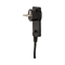 Non-disassembled flat plug with a handle and a 1.5 m cable, black