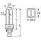 Non-integrated fluorescent lamp Dulux D 10W G24d-1 600lm WW