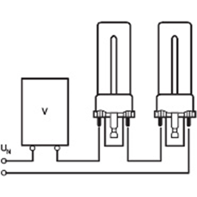 Non-integrated fluorescent lamp Dulux D/E 13W G24q-1 900lm NW