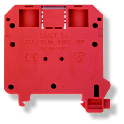 NOUVEAU Connecteur rail fileté 35.0mm² TS-35 1 voie rouge 20pcs.