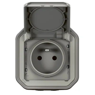NOUVEAU PLEXO - 2 TERMINAUX AUTOMATIQUES MONTAGE EN SURFACE 16 A - 250 V~ GRIS