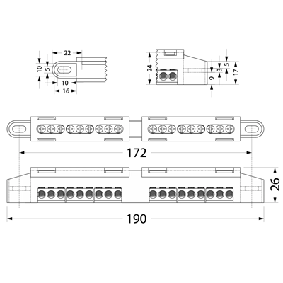 N+PE strip LZ-8