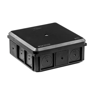 NSW90X90 Caja de instalación de pared con tornillo 90x90x37 IP55 negro