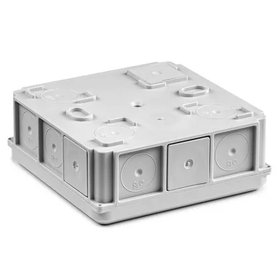 NSW90X90 Nástěnná instalační krabice se šroubem 90x90x37 IP55 bílá