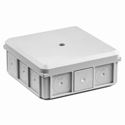 NSW90X90 Surface-mounted installation box with screw 90x90x37 IP55 gray