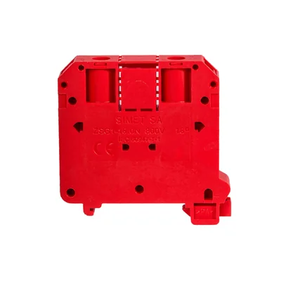 NUEVO Conector de carril roscado 16,0 mm² TS-35 1 vía, rojo, 40 uds.