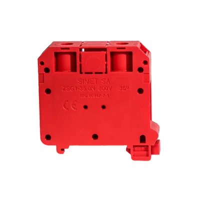 NUOVO Connettore per guida filettata 35,0 mm² TS-35 1 traccia, rosso, 20 pz.