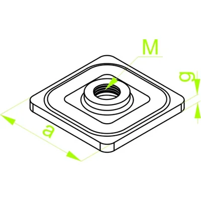 NW50M8 Verstärkte Mutter
