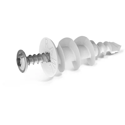 Nylon self-drilling connector for plasterboards 16x36mm with screw 3.9x32mm