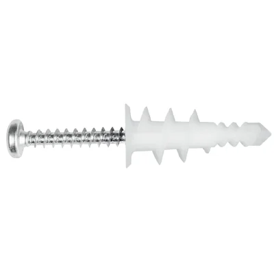 Nylon self-drilling connector for plasterboards 16x36mm with screw 3.9x32mm