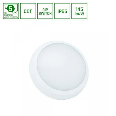 NYMPHEA CITY PRO 2 18/24W CCT 230V 120 ks IP65 IK08 FI320x80mm BÍLÁ kulatá 5 let záruka.
