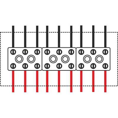Obdélníková protipožární krabice E90 3x3x4mm2 103x30x197mm červená