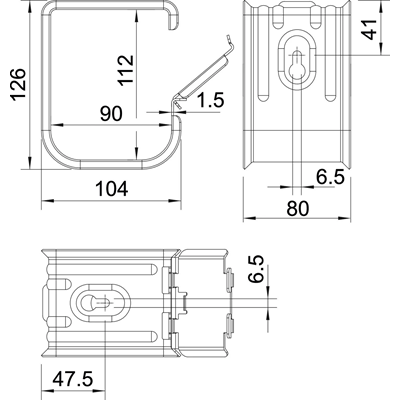 Obejma OBO-GRIP 2031/70 M 6X50, 2031 M 70 FS