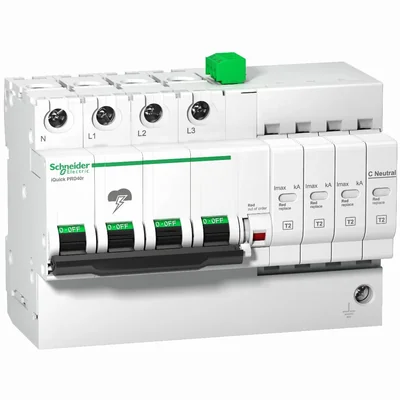 Обмежувач перенапруги Acti9 iQuickPRD8r-T23-3N 3+1-полюсний Тип2+Тип3 8 кА з контактом