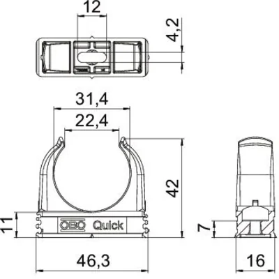OBO QUICK M32, 2955 Soporte M32
