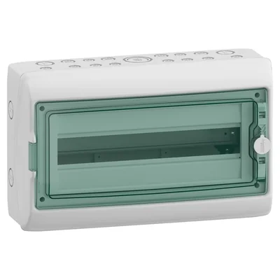 Obudowa natynkowa Mureva (dawna Kaedra) IP65 MRV-1-18-NT-T drzwi transparentne 1 rząd 18 modułów/rząd