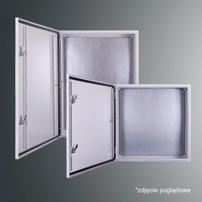 Obudowa n/t z płytą montaż PSH 808020 PROFIT 800x800x200; IP65; IK10; RAL7035, zamek herm.-D5
