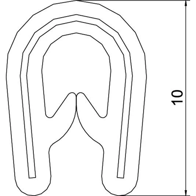 Ochrana hran plechu 1-2 MM, KSB 2 PVC