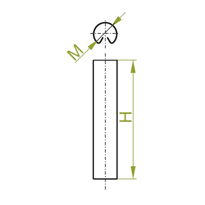 Ochranná krytka na tyč, šířka 10 mm, výška 140 mm