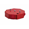 Octagonal fire protection box E90 6x2x4mm2 124x28x137mm red