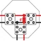 Octagonal fire protection box E90 with fuse 0.375A 3x2x4mm2 115x28x123mm red
